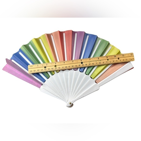Rainbow Fan (Used - Good Condition) 🌈 - Picture 3 of 4